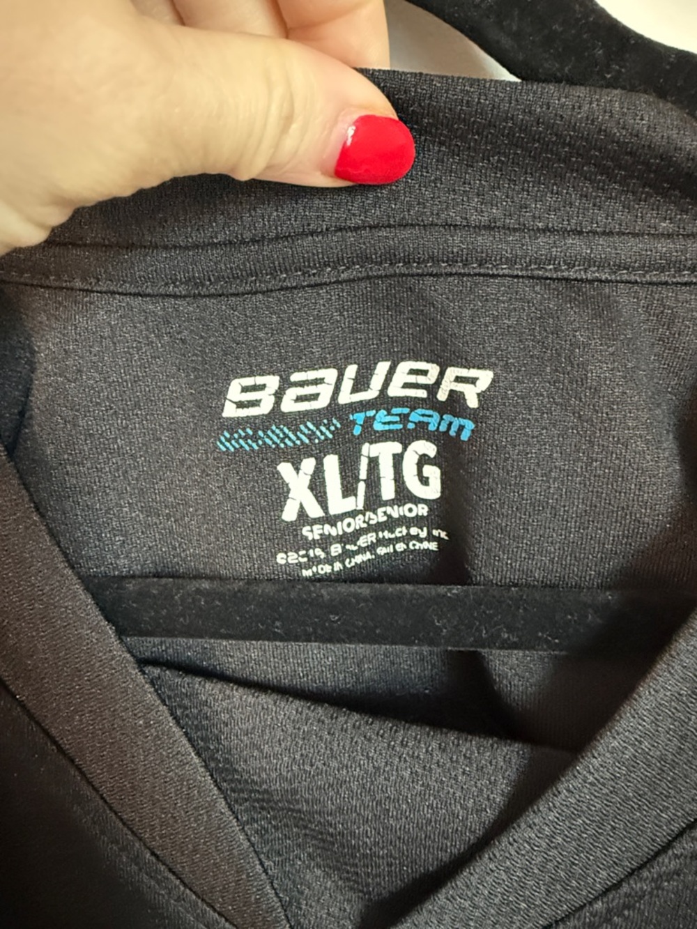 Bauer Black and White Hockey Jersey - Picture 2 of 4
